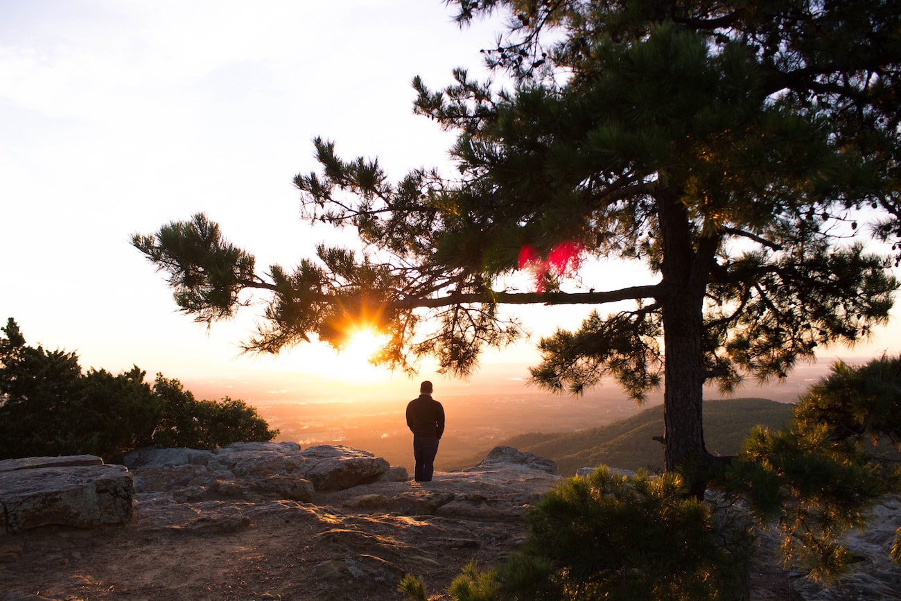 jesus overcome resurrection rallying cry man watching sunrise image