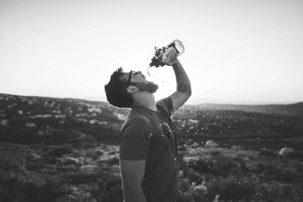 drinking water man thirsty life sustenance spiritual analogy image
